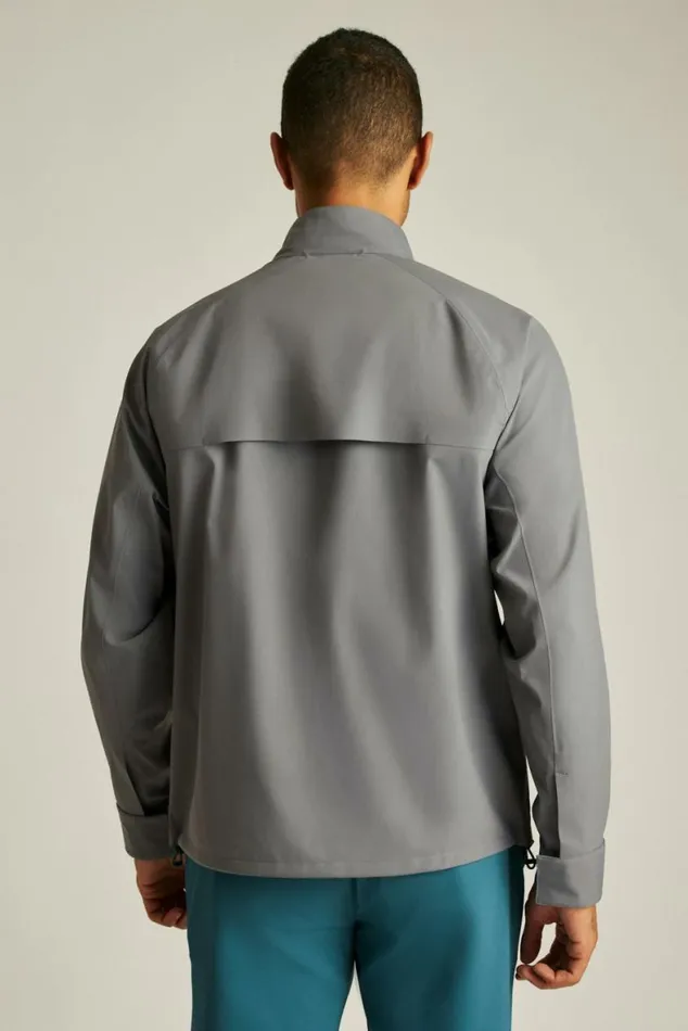 Men Elements Shell Golf Jacket Lava Smoke Dark Grey Bonobos Golf Outerwear and Layering