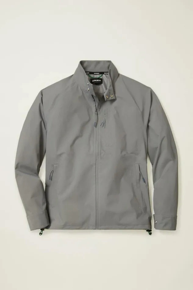 Men Elements Shell Golf Jacket Lava Smoke Dark Grey Bonobos Golf Outerwear and Layering