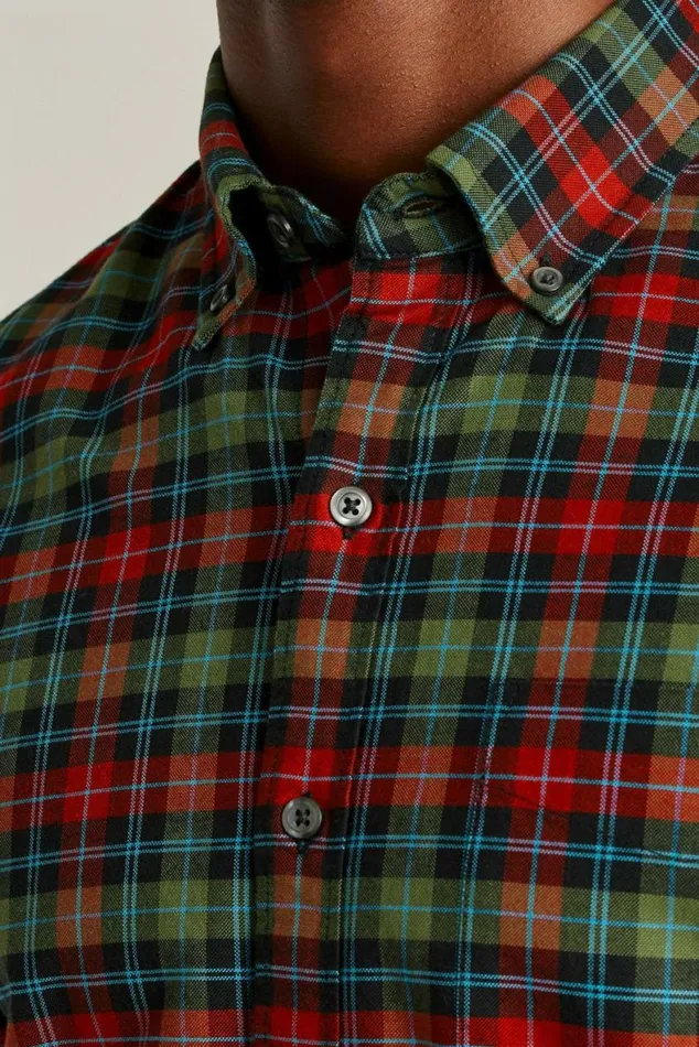 Men Everyday Oxford Shirt Festive Plaid Bonobos Business Casual Shirts