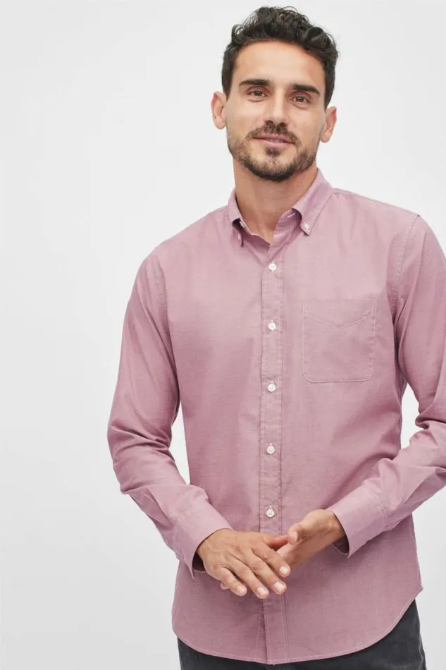 Men Everyday Shirt Burgundy Bonobos Business Casual Shirts