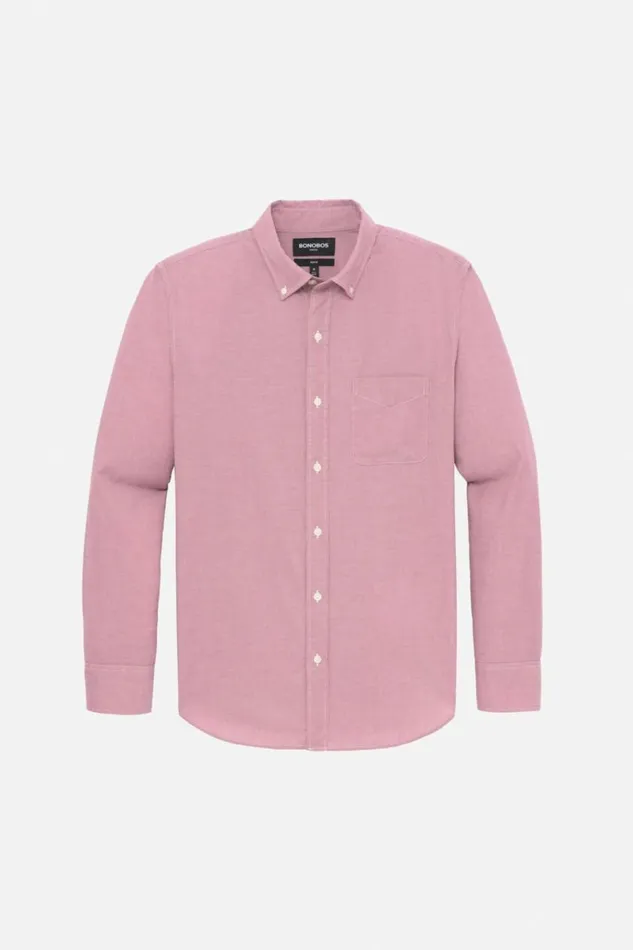 Men Everyday Shirt Burgundy Bonobos Business Casual Shirts