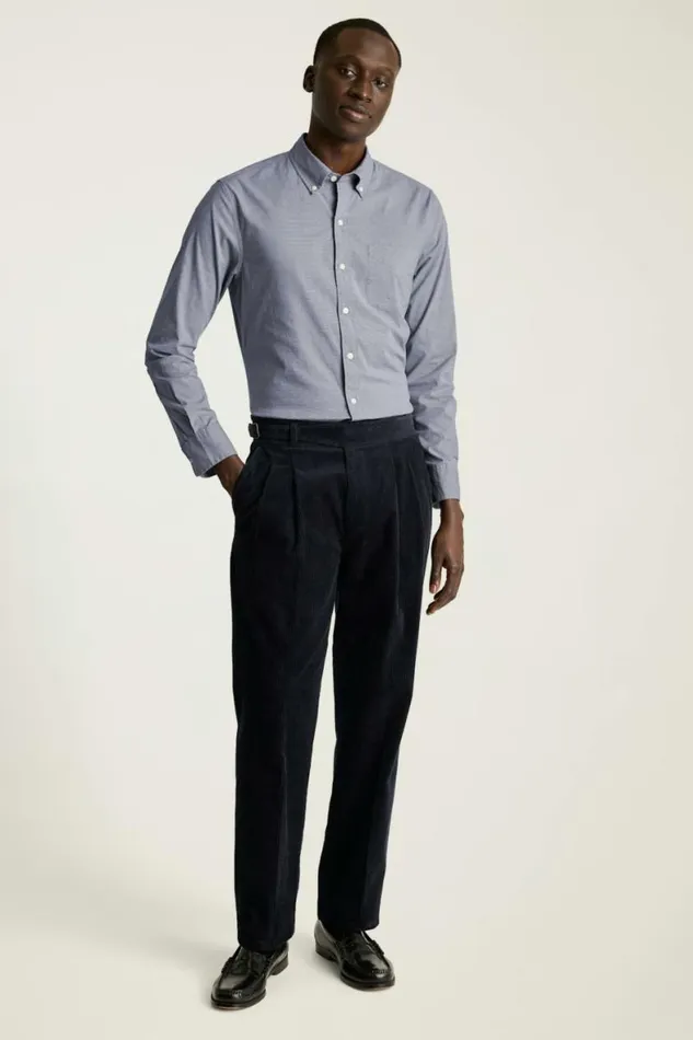 Men Everyday Shirt Dusty Blue Texture Bonobos Casual Shirts