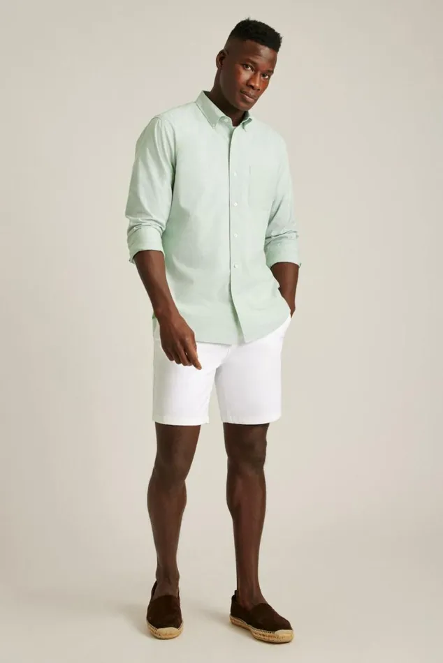 Men Everyday Shirt English Ivy Green Texture Bonobos Business Casual Shirts
