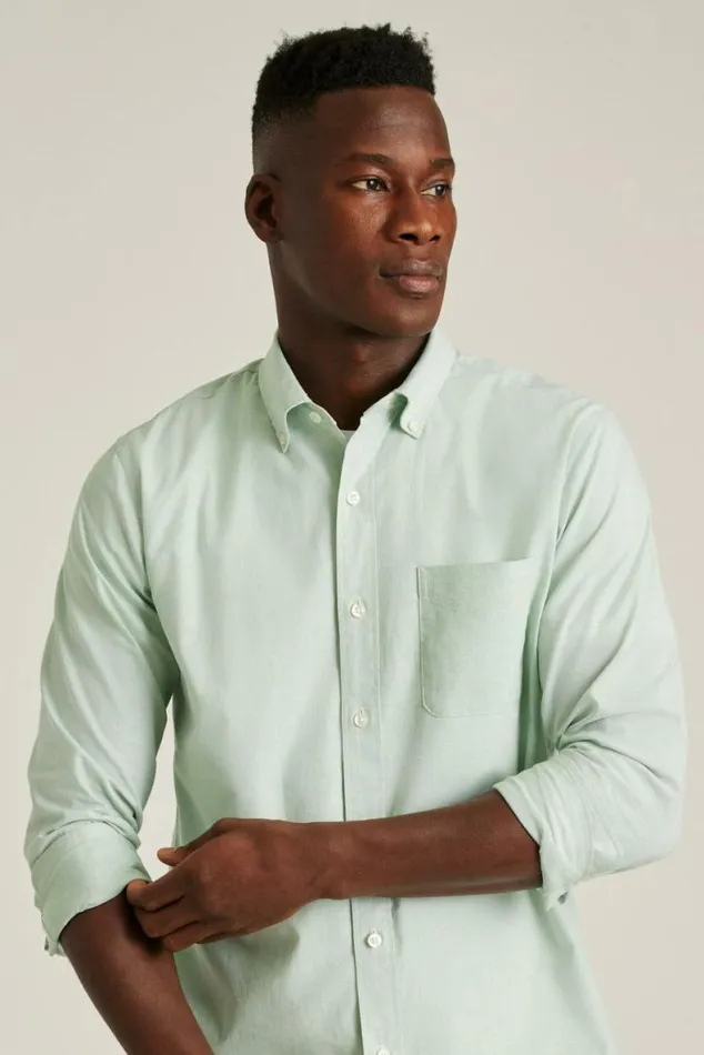 Men Everyday Shirt English Ivy Green Texture Bonobos Business Casual Shirts