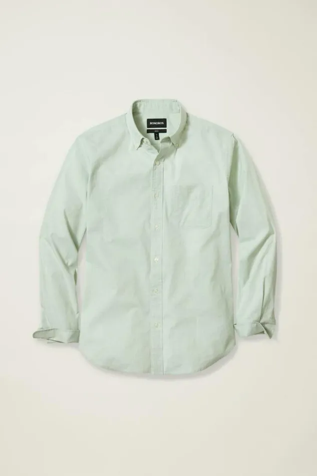 Men Everyday Shirt English Ivy Green Texture Bonobos Business Casual Shirts