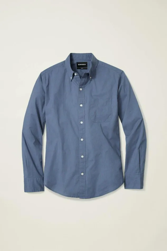 Men Everyday Shirt Navy Rust Dot Bonobos Business Casual Shirts