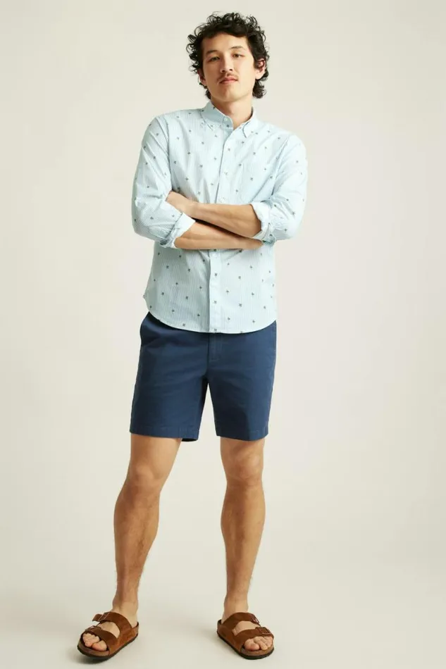 Men Everyday Shirt Palm Stripe Party Bonobos Business Casual Shirts