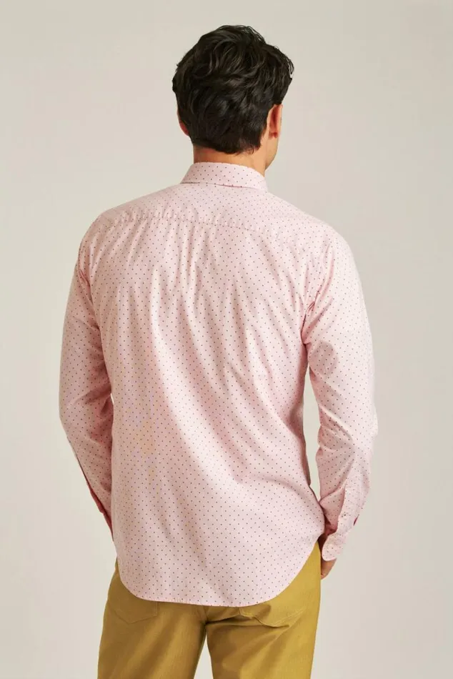 Men Everyday Shirt Spiced Coral Pond Dot Bonobos Business Casual Shirts