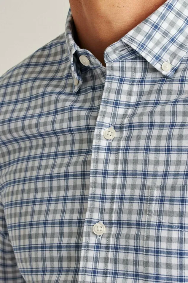 Men Everyday Shirt Twilight Blue Cosford Plaid Bonobos Business Casual Shirts