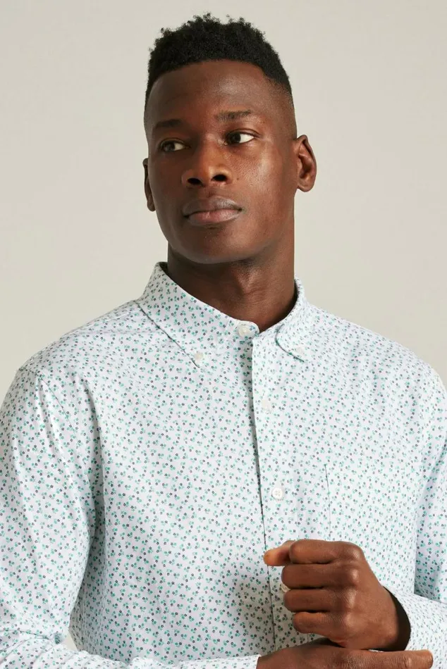 Men Everyday Shirt White Orson Floral Bonobos Business Casual Shirts