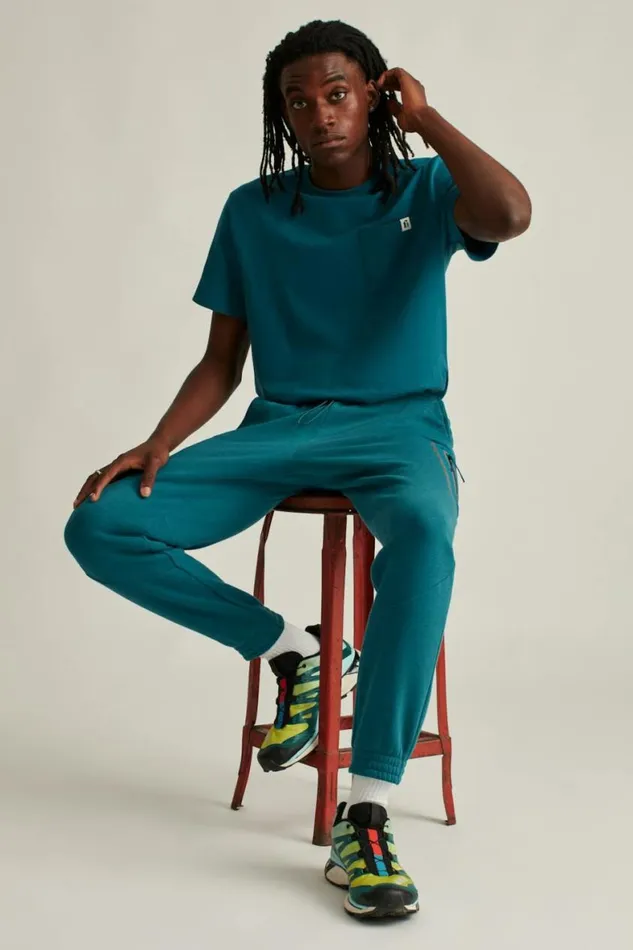 Men Fleece Sweatpant Turquoise Bonobos Joggers and Athleisure