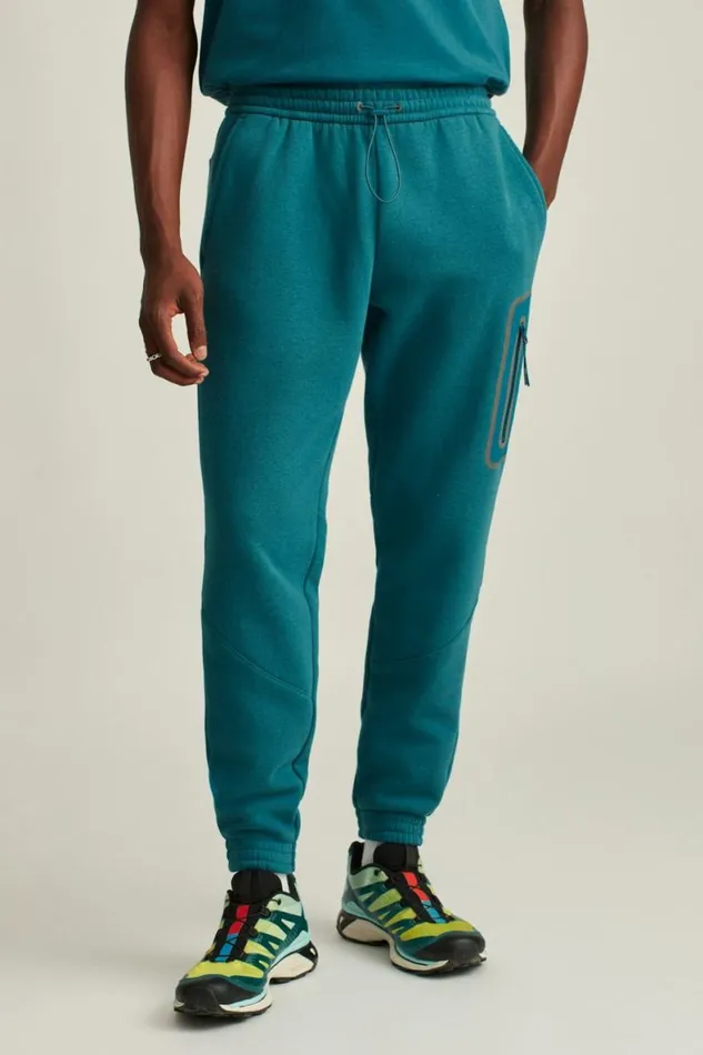 Men Fleece Sweatpant Turquoise Bonobos Joggers and Athleisure