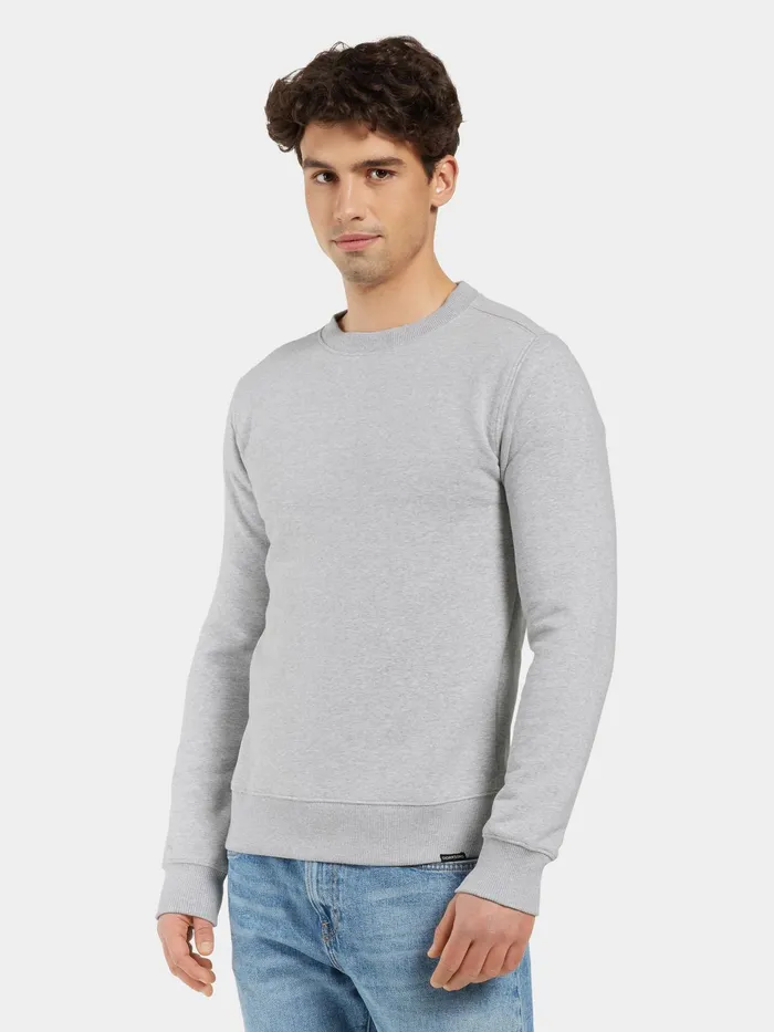 Men Fyn Sweater Aluminum Melange Didriksons Hoodies and Sweatshirts