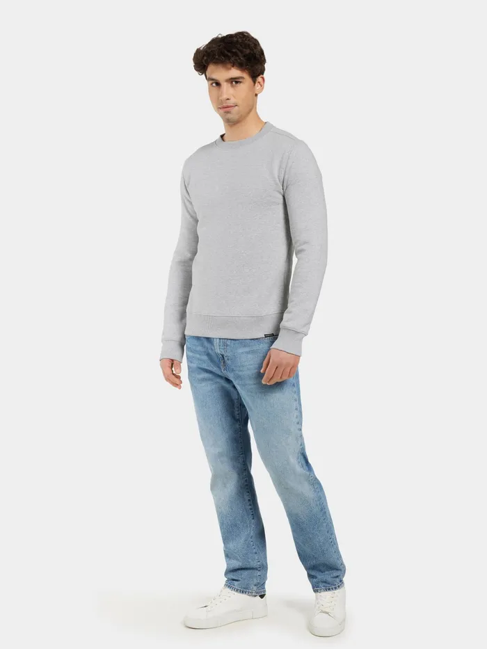 Men Fyn Sweater Aluminum Melange Didriksons Hoodies and Sweatshirts