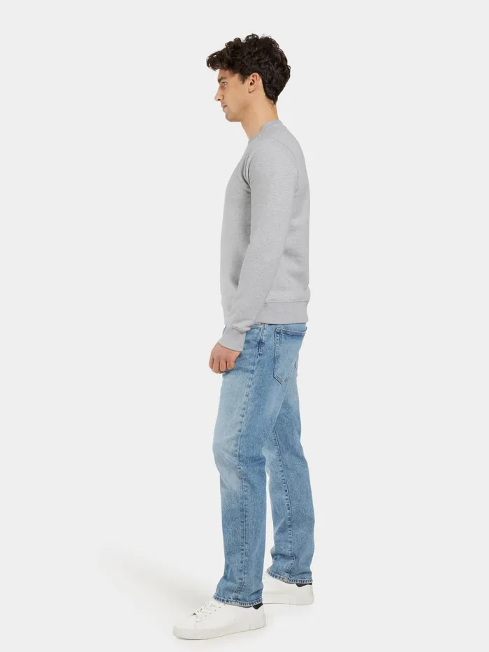 Men Fyn Sweater Aluminum Melange Didriksons Hoodies and Sweatshirts
