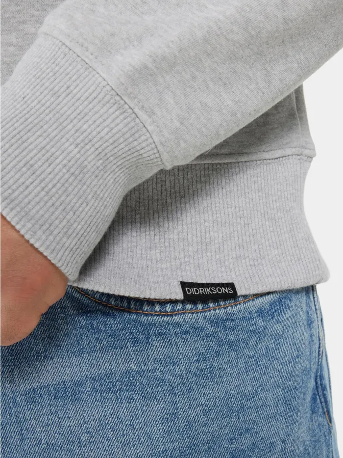Men Fyn Sweater Aluminum Melange Didriksons Hoodies and Sweatshirts