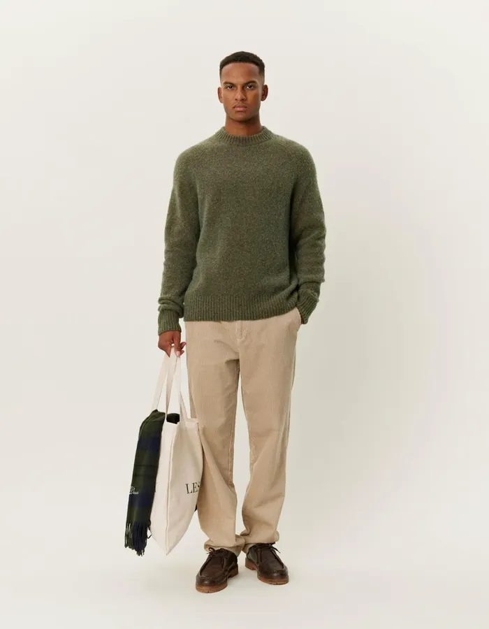 Men Gilbert Roundneck Knit 8211 Bungee Cord Melange Les Deux Knitwear