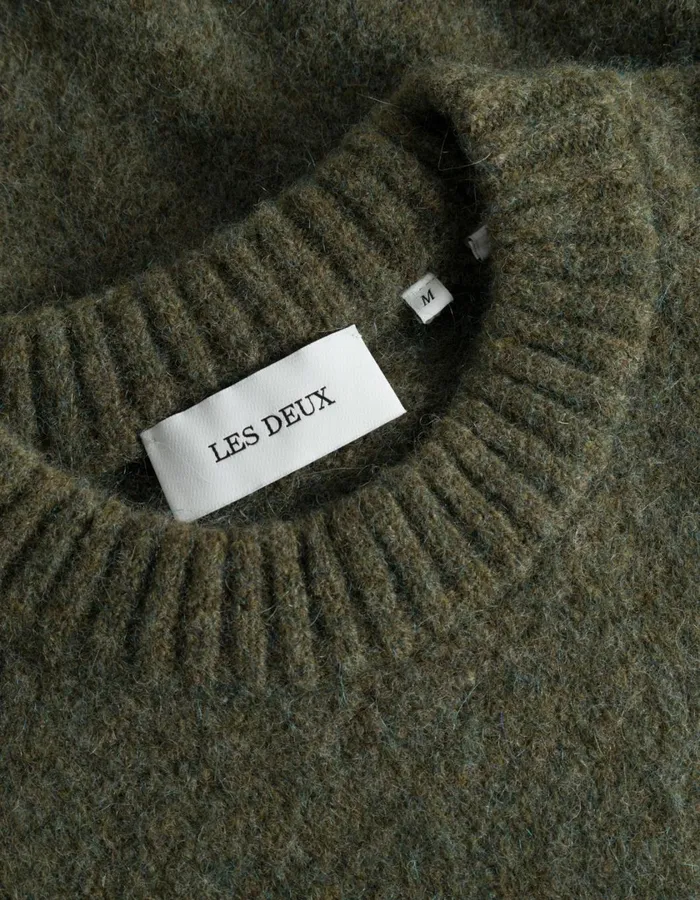 Men Gilbert Roundneck Knit 8211 Bungee Cord Melange Les Deux Knitwear