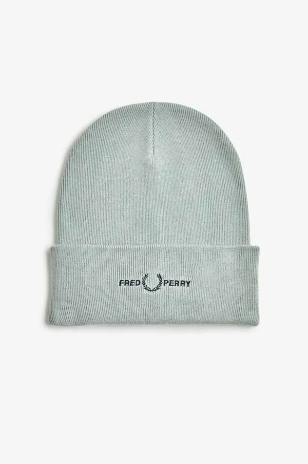 Men Graphic Beanie Limestoneblack Fred Perry Accessories