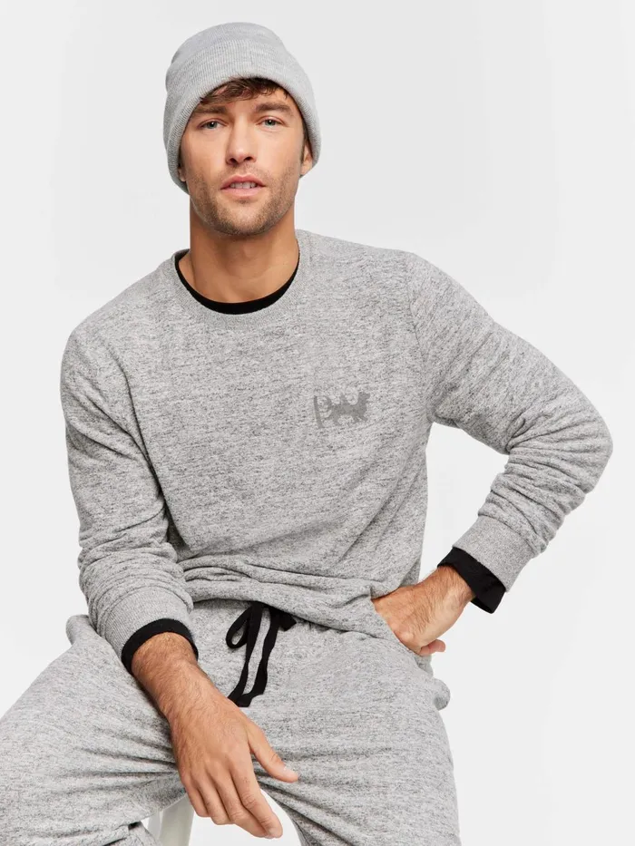 Men Grey Marle Cuff Pj Pant Grey Marle Peter Alexander Pants