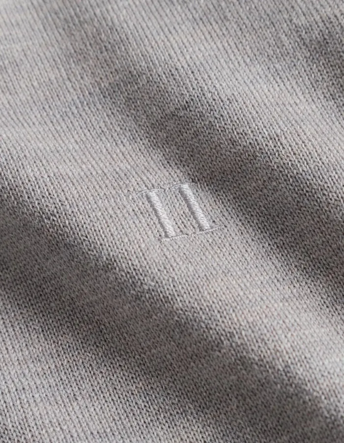 Men Greyson HalfZip Merino Knit 8211 Concrete Melange Les Deux Knitwear