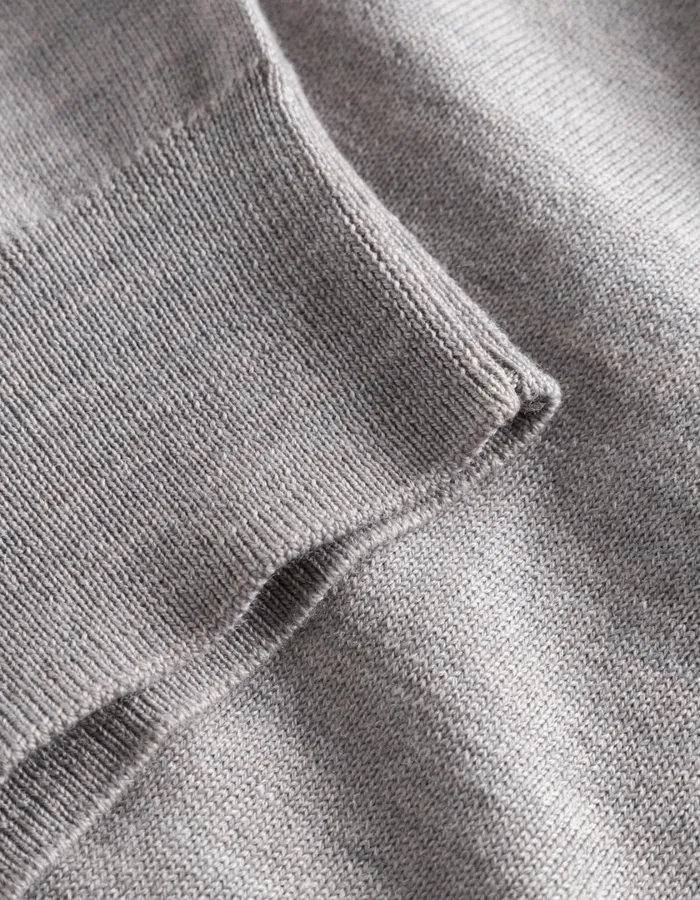 Men Greyson HalfZip Merino Knit 8211 Concrete Melange Les Deux Knitwear