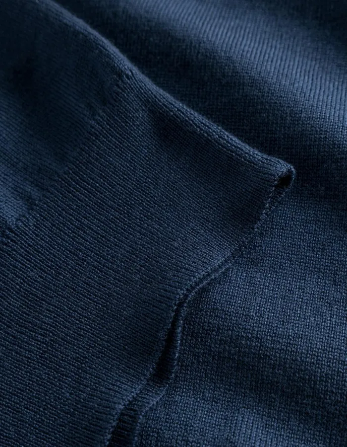 Men Greyson HalfZip Merino Knit 8211 Dark Navy Les Deux Knitwear