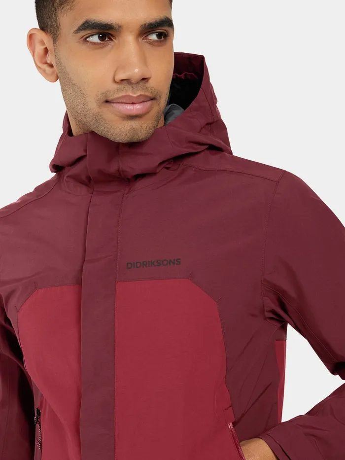 Men Grit Jacket Anemon Red Didriksons Spring Jackets