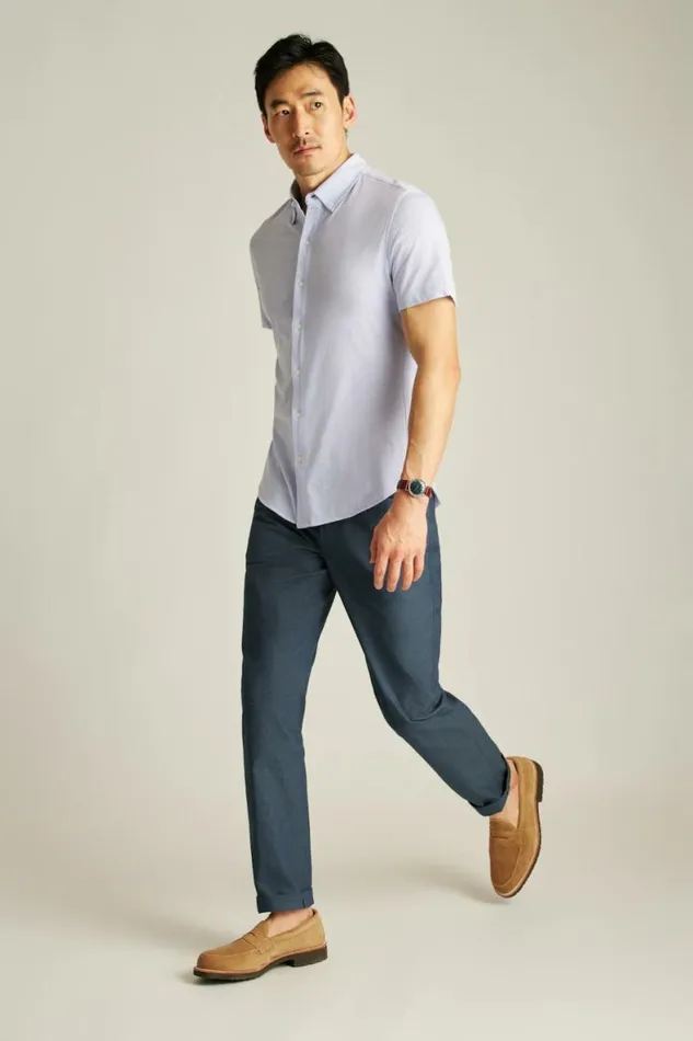 Men Herringbone 5Pocket Pants Naval Blue Bonobos 5pochet Pants