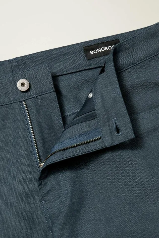 Men Herringbone 5Pocket Pants Naval Blue Bonobos 5pochet Pants