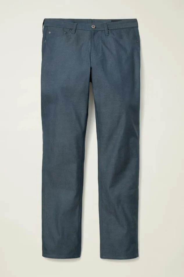 Men Herringbone 5Pocket Pants Naval Blue Bonobos 5pochet Pants