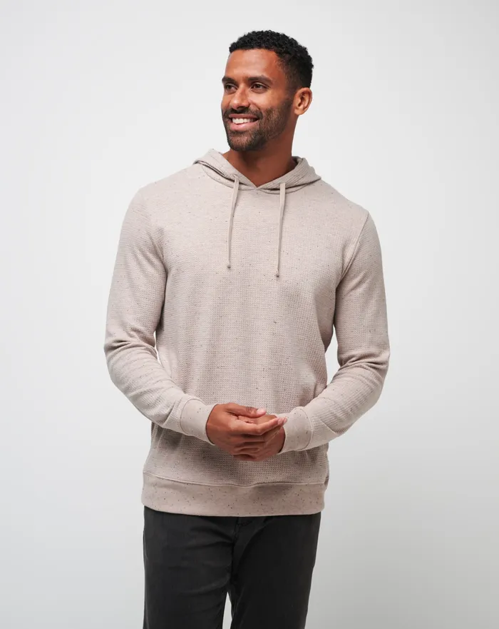 Men Hoodies and Sweatshirts TravisMathew CLOUD WAFFLE HOODIE Oxford Tan