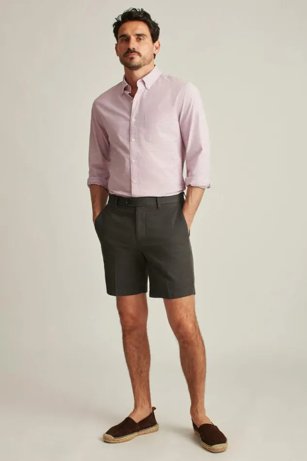 Men Italian Stretch Chino Shorts Asphalt Grey Bonobos Chino Shorts