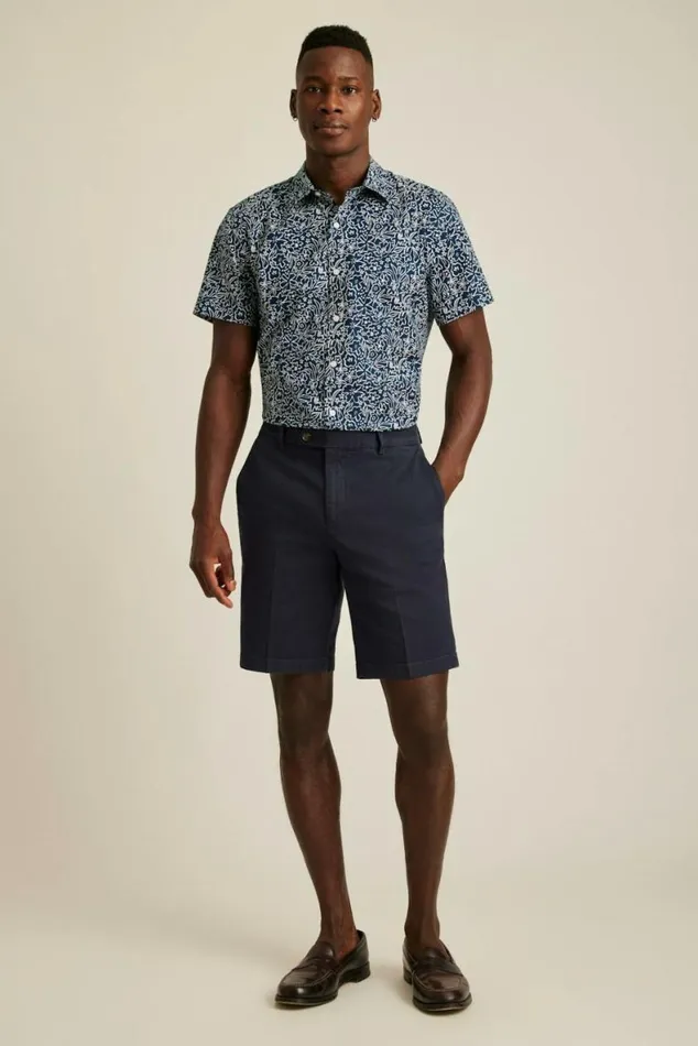Men Italian Stretch Chino Shorts Maritime Blue Bonobos Chino Shorts