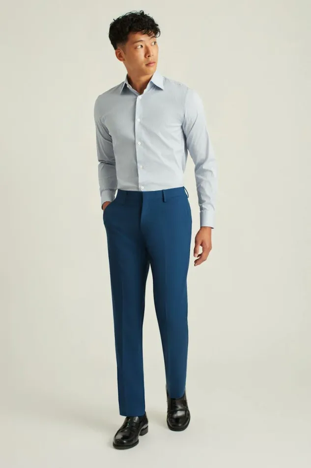 Men Italian Stretch Wool Dress Pants Midnight Blue Bonobos Dress Pants