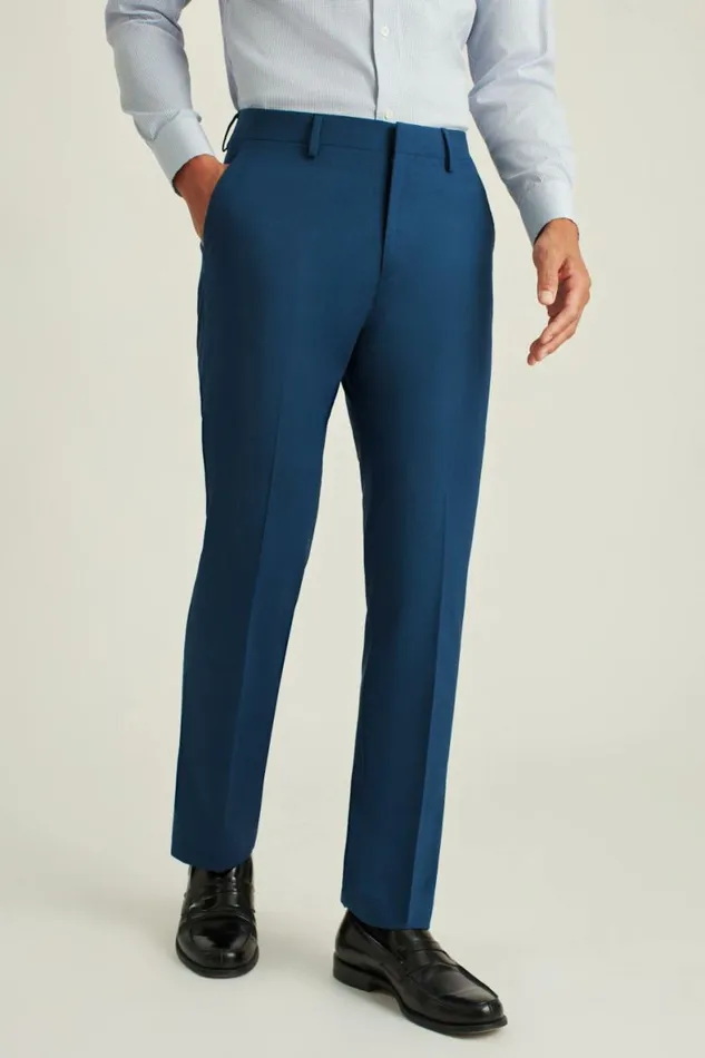 Men Italian Stretch Wool Dress Pants Midnight Blue Bonobos Dress Pants