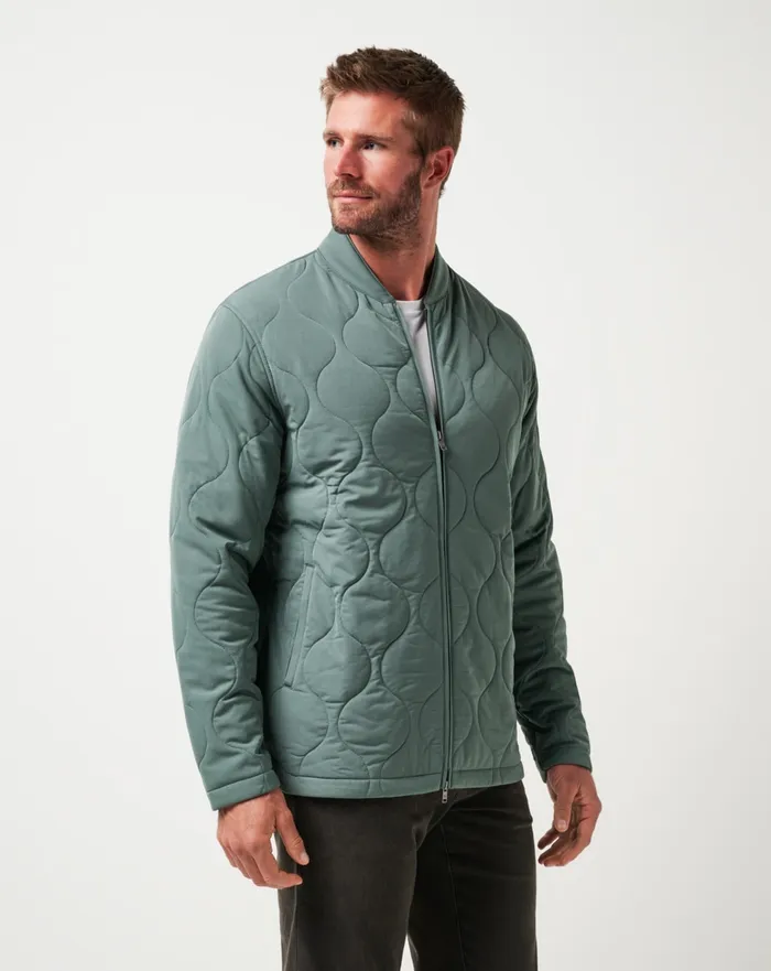 Men Jackets TravisMathew COME WHAT MAY JACKET Balsam Green