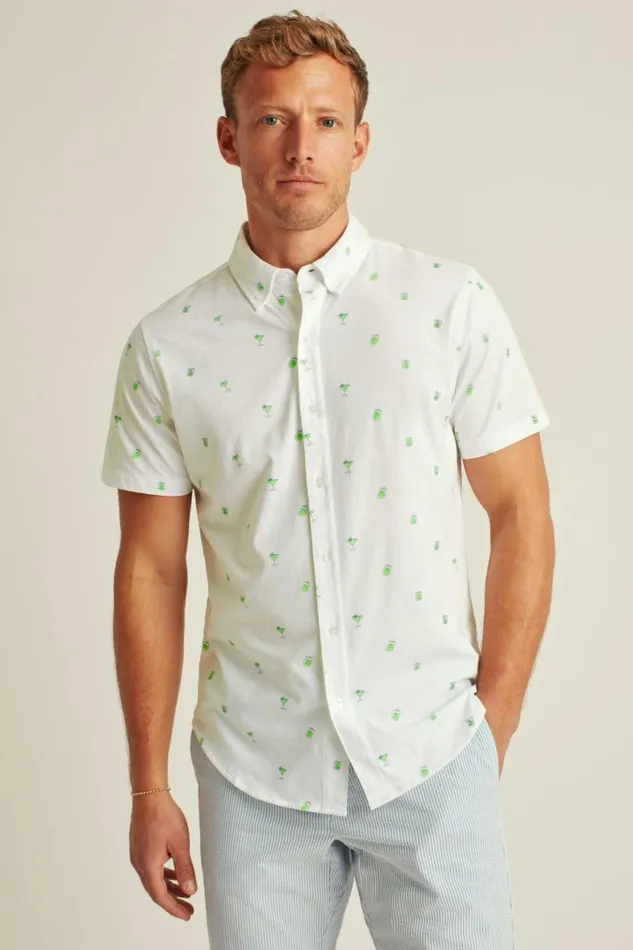 Men Jersey Riviera Shirt Drink To That Bonobos Short Sleeve Shirts