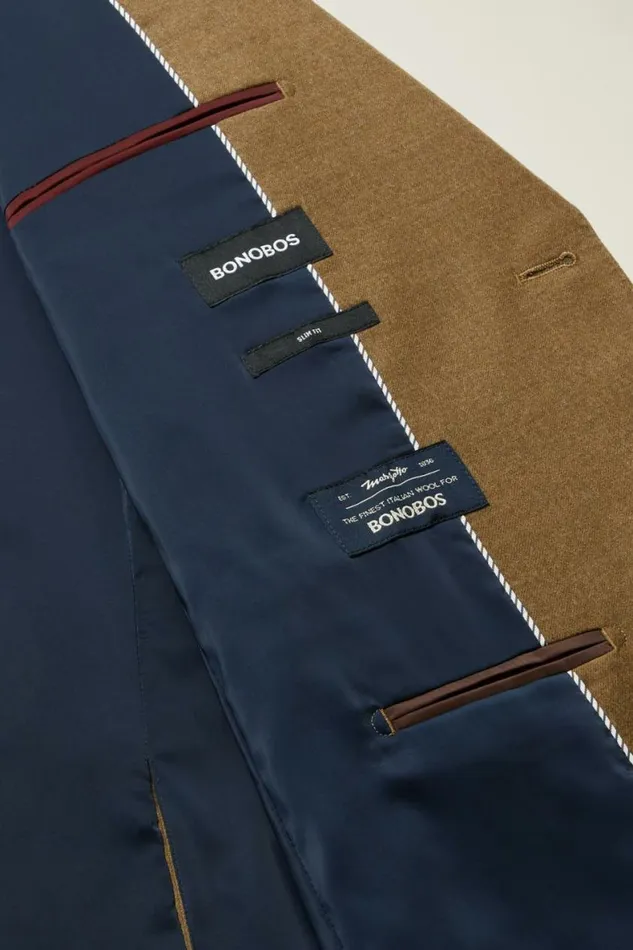 Men Jetsetter Italian Flannel Blazer Camel Bonobos Blazers and Sport Coats