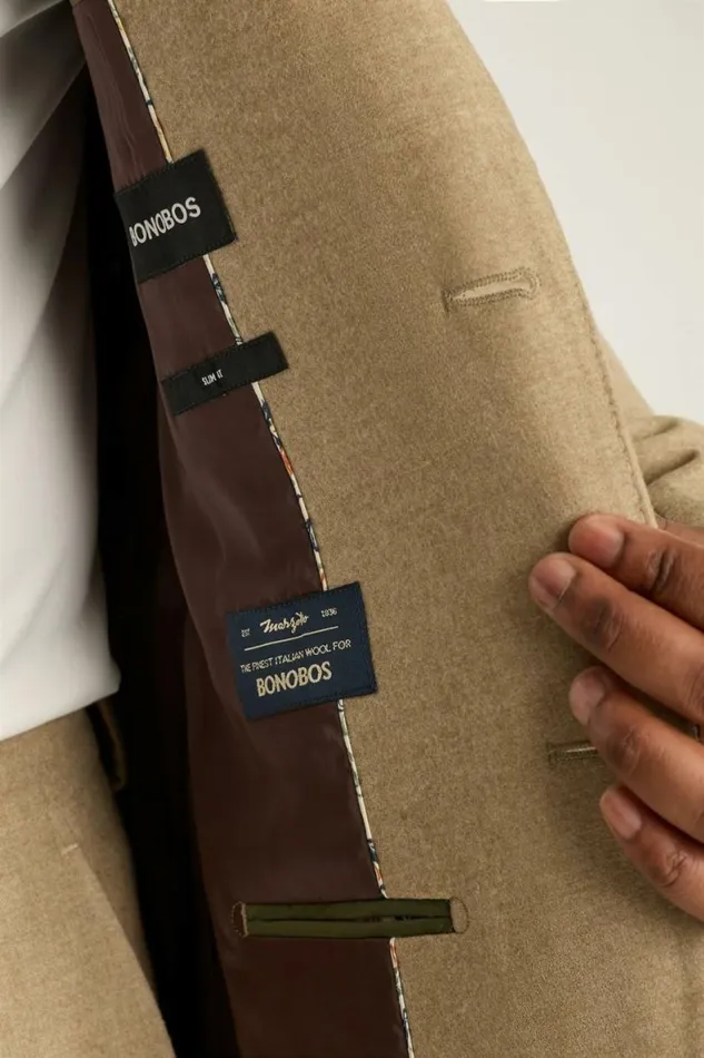 Men Jetsetter Italian Flannel Blazer Sand Bonobos Blazers and Sport Coats