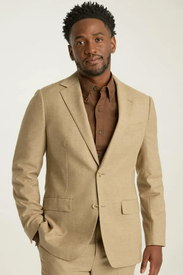 Men Jetsetter Italian Flannel Blazer Sand Bonobos Blazers and Sport Coats