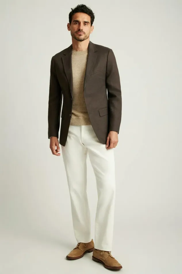 Men Jetsetter Italian Linen Blazer Dark Brown Bonobos Blazers and Sport Coats