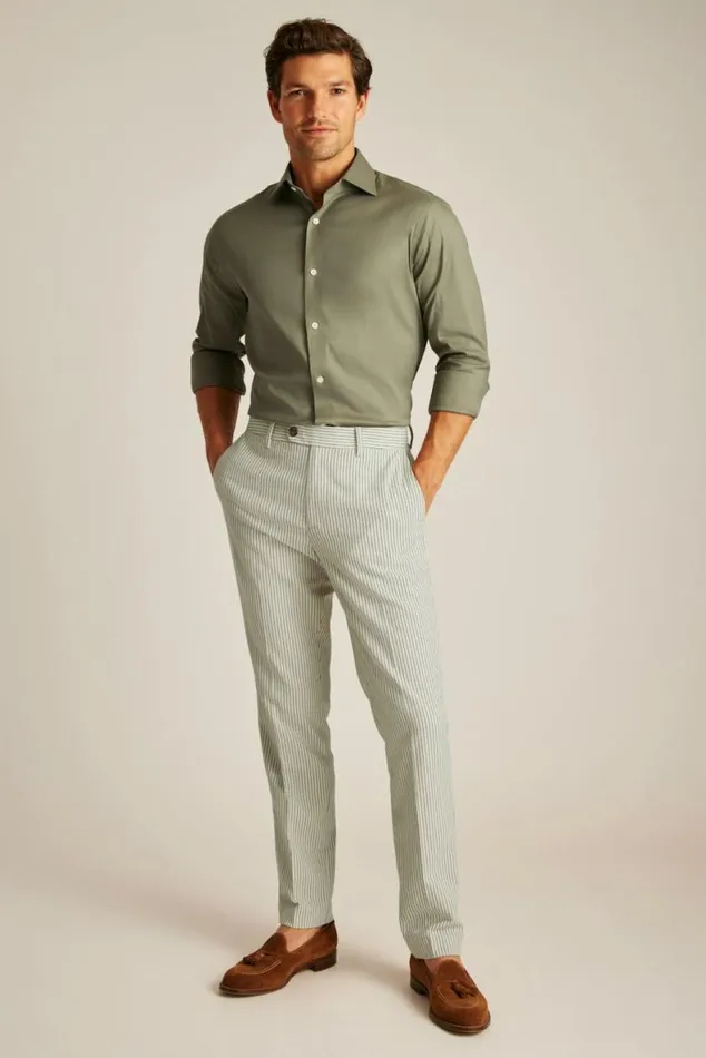 Men Jetsetter Stretch Dress Shirt Faded Basil Bonobos Business Casual Shirts