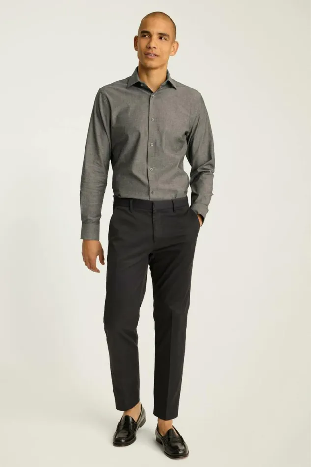 Men Jetsetter Stretch Dress Shirt Gray Chambray Bonobos Business Casual Shirts