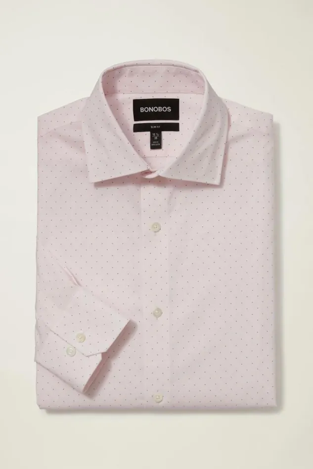 Men Jetsetter Stretch Dress Shirt Rose Dot Bonobos Business Casual Shirts