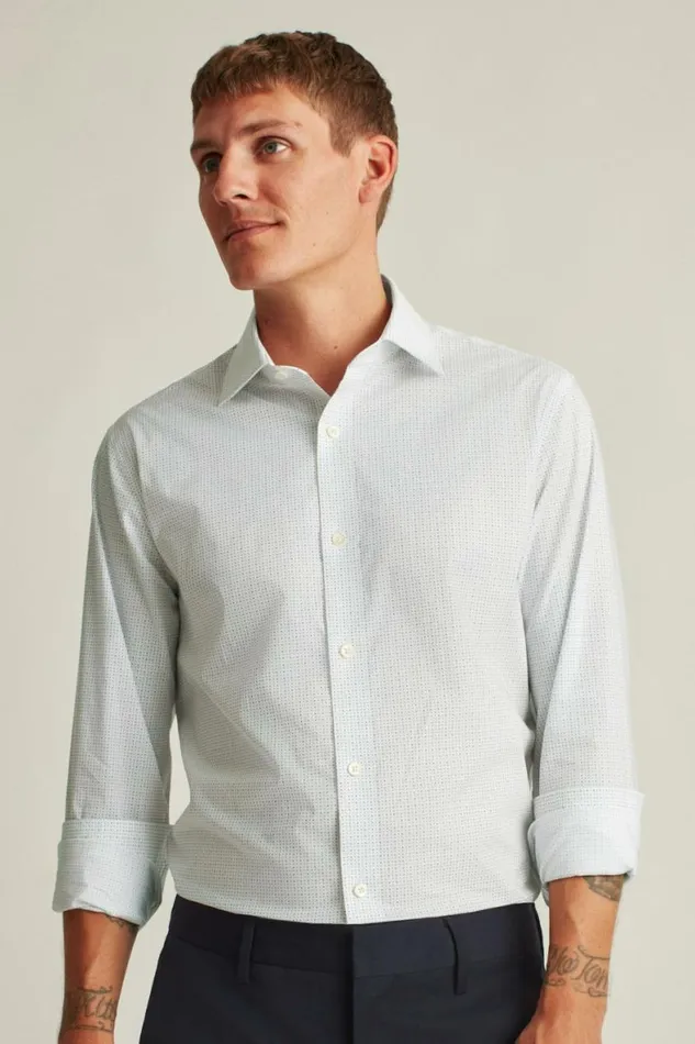 Men Jetsetter Stretch Dress Shirt Seabreeze Dot Bonobos Business Casual Shirts