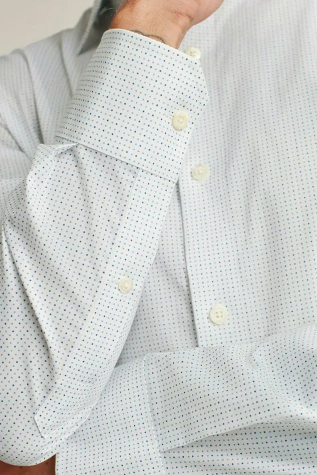 Men Jetsetter Stretch Dress Shirt Seabreeze Dot Bonobos Business Casual Shirts