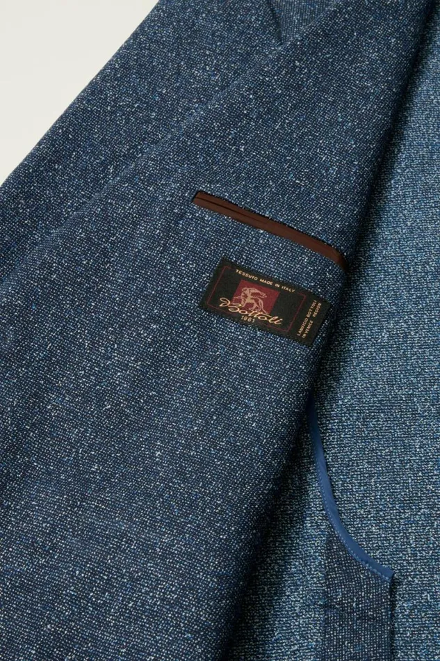 Men Jetsetter Unconstructed Italian Blazer Navy Donegal Bonobos Blazers and Sport Coats