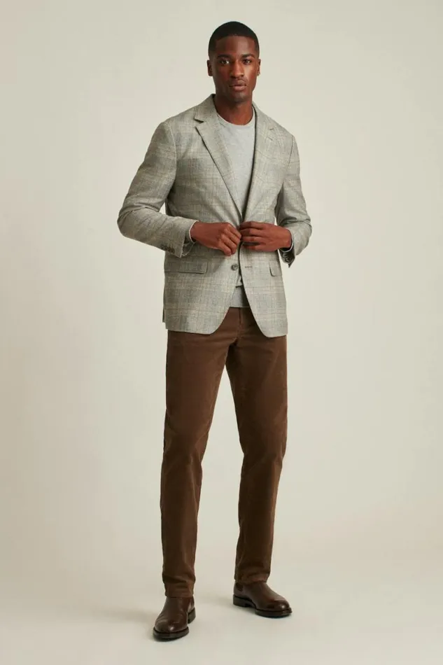 Men Jetsetter Unconstructed Italian Wool Blazer Grey Deco Bonobos Blazers and Sport Coats