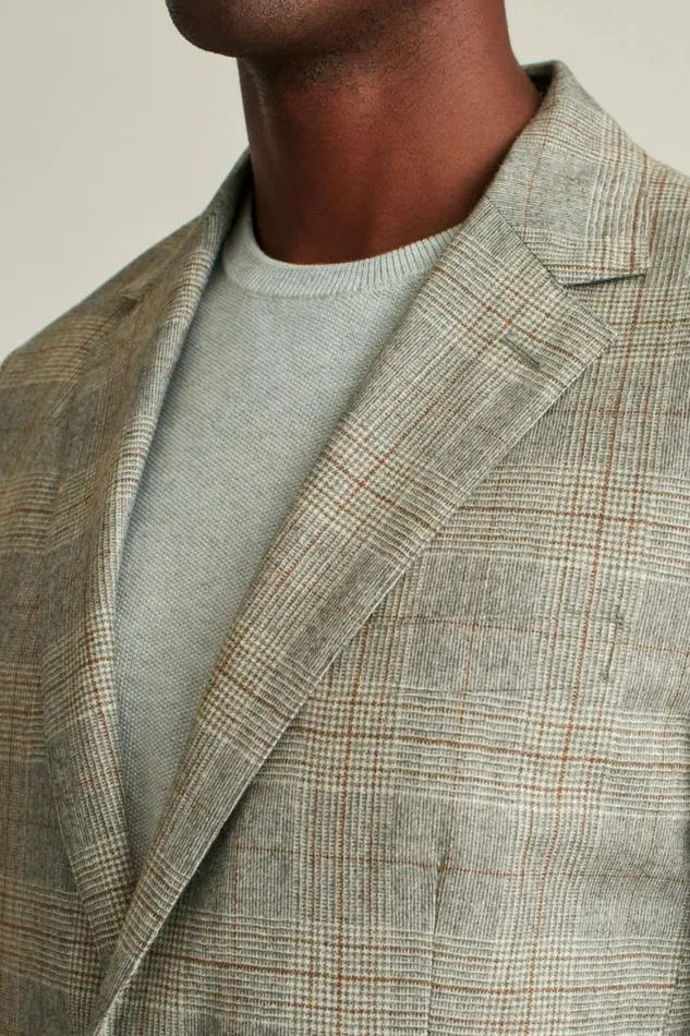 Men Jetsetter Unconstructed Italian Wool Blazer Grey Deco Bonobos Blazers and Sport Coats
